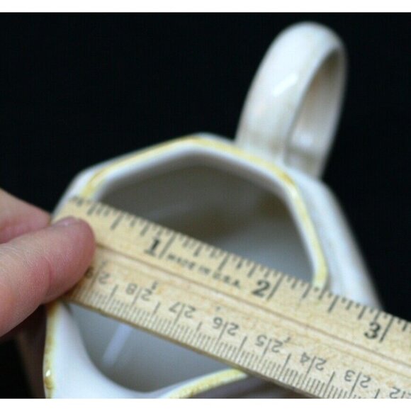 Mikasa Avante Ivory Fe 900 Sugar Bowl w Lid & Creamer Tan Octagon VTG 80s EUC - Picture 12 of 12